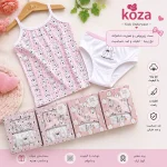 تاپ و شورت دخترانه ترک طرح خرگوش و کیتی - فروشگاه زیرتن پوش