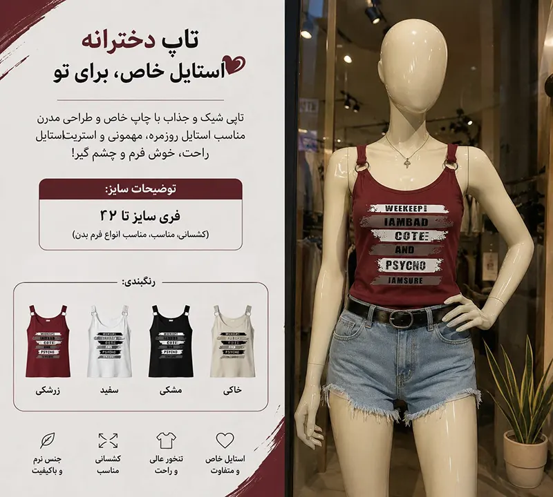 نیم تنه زنانه نخی اسپورت - فروشگاه زیرتن پوش نیم تنه زنانه نخی اسپورت - فروشگاه زیرتن پوش